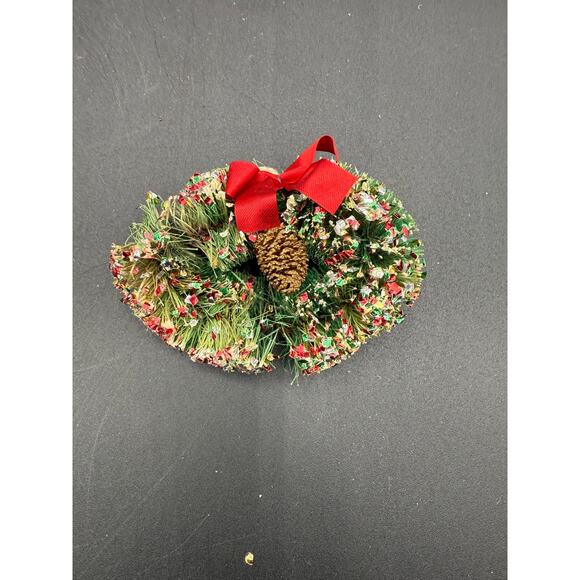 Set of 6 Vintage 1950s Mini Bottle Brush Christmas Wreaths – 3" - Picture 8 of 8